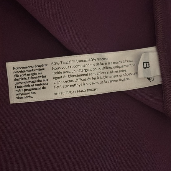 EILEEN FISHER Purple Shirt Dress Drawstring Size L Long l Sleeve Work Casual - Picture 9 of 11